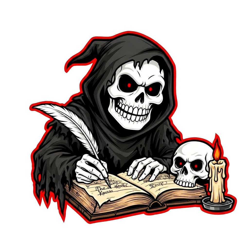 The Kount writing in his ledger
